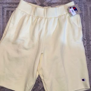Mens Champion shorts new with tags size Large . Yellow color